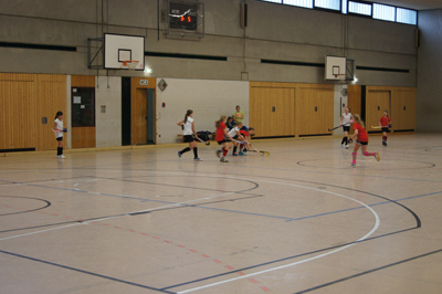 Die Mädchen C des 1. Hanauer THC e.V. beim Spieltag in Frankfurt am Main am 25.1.2014