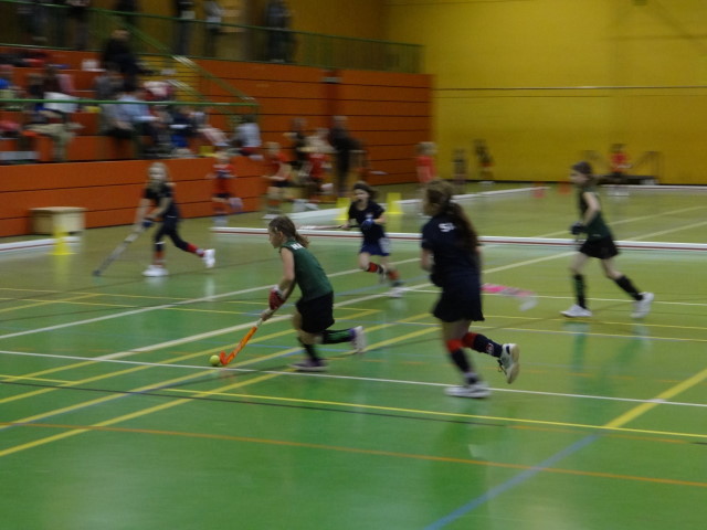 Die Mädchen D des 1. Hanauer THC in Bad Nauheim