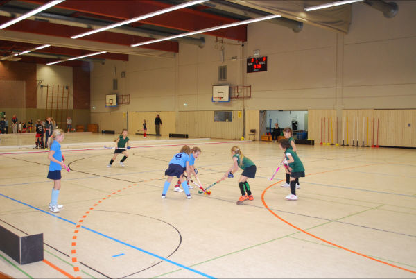 Überflieger in heimischer Güntherteichhalle in Hanau: die Mädchen D des 1. Hanauer THC e.V.