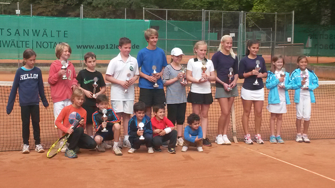 Siegerfoto mit den Clubmeister 2014 des THC