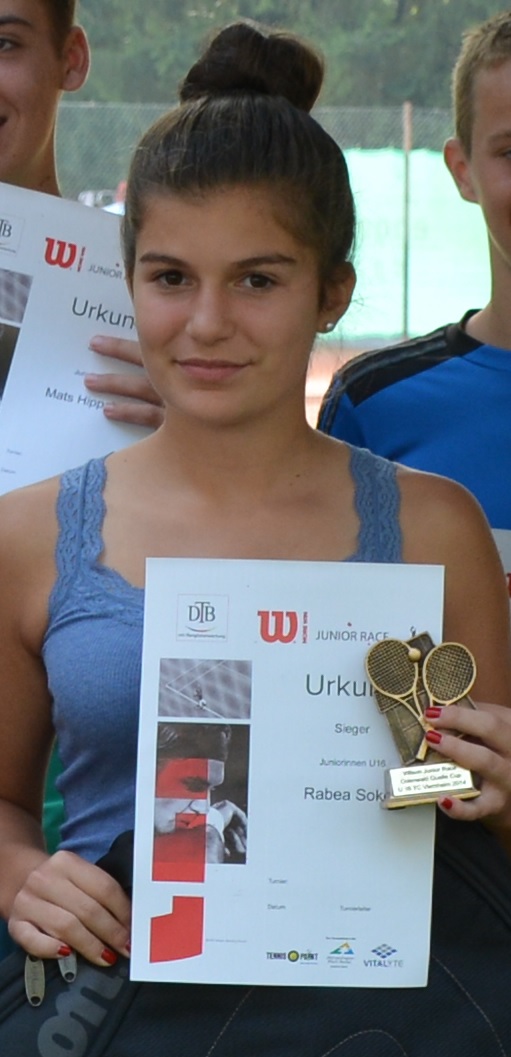 Turniersieg für Rabea Sokol beim Wilson Junior Race 2014 in Viernheim!